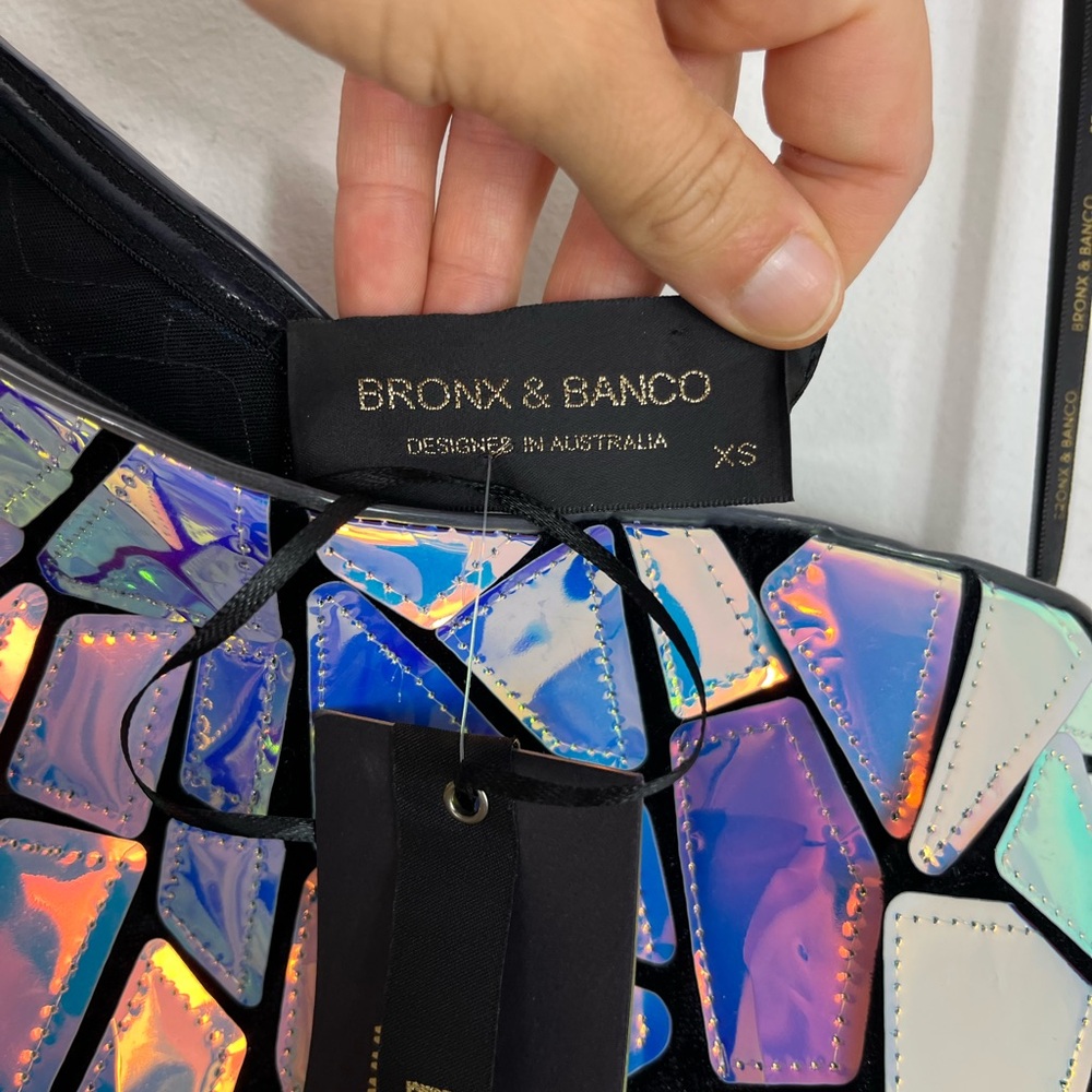 NWT BRONX AND BANCO Solar Embellished Dress Multicolour Sz XS - Picture 9 of 13